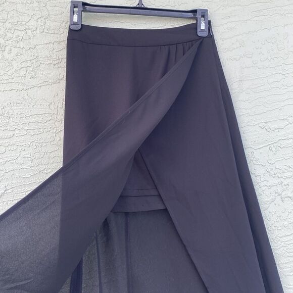 Express Stylist Super High Waisted Side Slit Midi Pencil Skirt Sz 00 - Picture 3 of 7